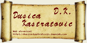 Dušica Kastratović vizit kartica